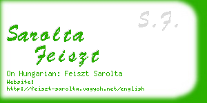 sarolta feiszt business card